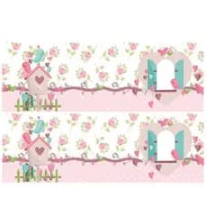 Adesivo Faixa Decorativa Infantil Papel Parede para o quarto do seu bebê sala ou cozinha Visu = 121