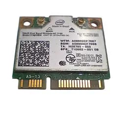 PLACA WIFI / BLUETOOTH 433MBPS MINI PCIE 802.11AC INTEL DUAL BAND 3160HMW PARA NOTEBOOK