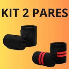 Kit Protetor de Pulso Munhequeira Profissional Ajustavel CrossFit e Academia