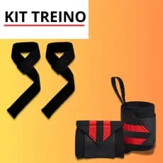 Kit Munhequeira Profissional + Tala de Straps 100% Algodão Linha Premium Academia e CrossFit