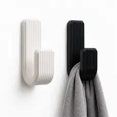 Gancho Adesivo Parede Sem Furos Fita Dupla Face Banheiro Cozinha Preto Branco Kit 1 a 6