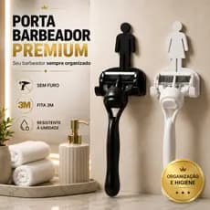 Porta Barbeador Parede Sem Furo Suporte Para Lâmina De Barbear Organizador Banheiro