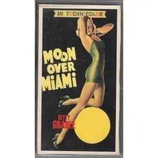 Filme MOON OVER MIAMI COM BETTY GRABLE IN TECHNICOLOR FITA DE VÍDEO VHS ORIGINAL 92 MINUTOS 1941