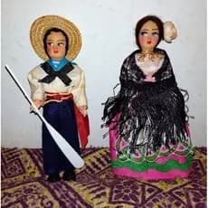 BRINQUEDO DE CRIANÇA ANTIGO BONECOS ITALIANOS 18 CM ANOS 60