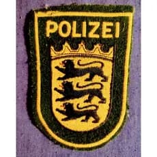 EMBLEMA ORIGINAL DA POLIZEI DA ALEMANHA EM TECIDO PARA CASACO 8 CM