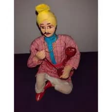 BONECO BRINQUEDO INDIANO TRADICIONAL DECORAÇÃO ANOS 60 ESPETACULAR ACABAMENTO 16 CM
