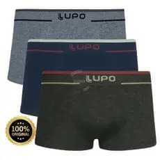 Kit 3 Cuecas Mini Boxer Sunga Lupo Adulto Original Microfibra Conforto