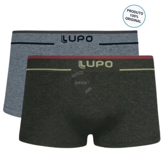 Kit 2 Cuecas Mini Boxer Sunga Lupo Adulto Original Microfibra Conforto