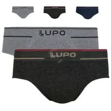 Kit 2 Cuecas Slip Lupo Microfibra Sem Costura Texturizada Original