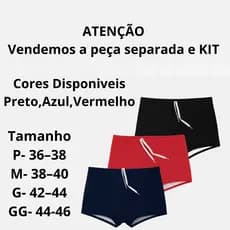 Kit C/3 Sungas Masculina forrada modelo boxer  Envio Direto da Fabrica