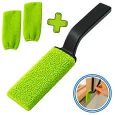 Espátula Limpeza Box Transpasse com Cabo Raspador e Refil de Microfibra  Para Vidros Frestas Portas