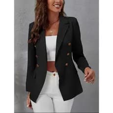 Blazer Feminino Casaquinho Alfaiataria Casaco Social Com Botão Lindo Super Envio