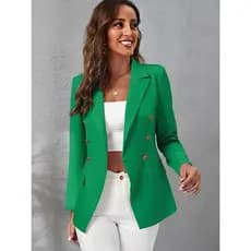 Blazer Feminino Casaquinho Alfaiataria Casaco Social Com Botão Premium Envio Rápido