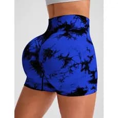 Short Feminino Academia Cintura Alta Efeito Empina Bumbum Sem Costura Esportivo