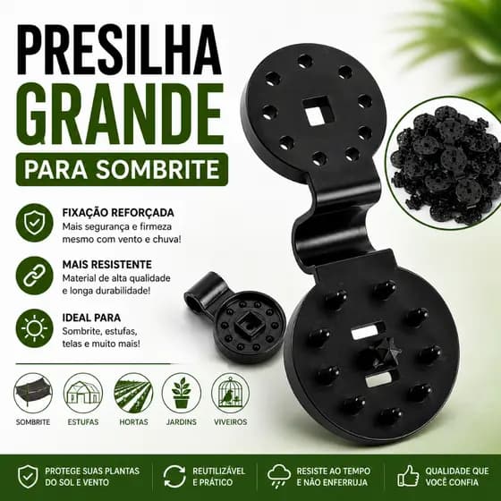 Kit Com 25  Peças Grande De Presilha Clip Para Prender Tela De Sombrite Para Jardim, Hortas e Plantações