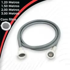 Mangueira Para Maquina de Lavar Com Filtro Compatível com as Lavadoras Brastemp Eletrolux Consul, LG, Compaq