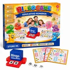 Jogo De Bingo Game Educativo Infantil Números jogo Pedagógico