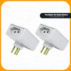 Kit 2 Protetor De Raio Eletro 2 Tomadas 127v PW