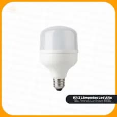 Kit 3 Lâmpadas Led Alta Potência Luz Branca 6500k