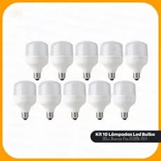 Kit 10 Lâmpadas Led Bulbo 20w Branca Fria 6.500k E27