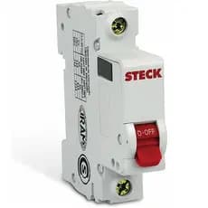 Disjuntor Unipolar Monopolar Steck 10A 16A 20A 25A 32A 40A 50A 63A Curva C 3KA