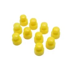 50 Tampas Plásticas Pushpull com Rosca Bocal 24 Amarela