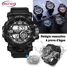 Relógio Digital Masculino À Prova D'Água Cronômetro De Pulso Silicone Led Original Militar Esportivo