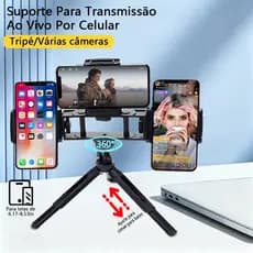 Suporte Universal Para Telefone Tripé Grande Compatível Com O Uso Simultâneo De Vários Dispositivos