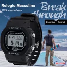 Relogio Masculinos Prova Da Água Digital Com Caixa Originais Luxo Esportivo Relógios Masculino Preto