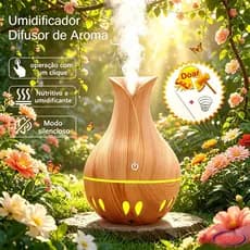 Umidificador Aromatizador De Ambiente Purificador Led Portátil Difusor Elétrico Usb