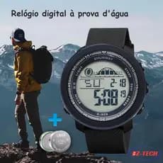 Relogio Masculinos Digital Esportivo Prova Da Água Luxo Cronômetro Led Originais Preto Com Caixa