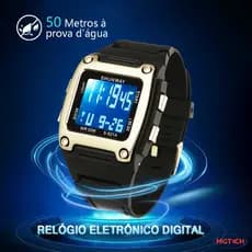 Relógio Masculino Luminoso Relógio 50m À Prova D'água Esportivo Digital