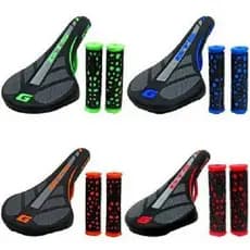 Banco Selim Bike Gts + Manopla Mtb / Speed - Cores