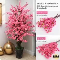 10 Galhos Grande 60cm De Cerejeira Pessegueiro Artificial Decoração Boa Sorte Festa De Casamento