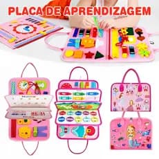 Montessori Busy Board Para Crianças Brinquedos Sensorial Maleta Educativa Brinquedo Motoras Livro