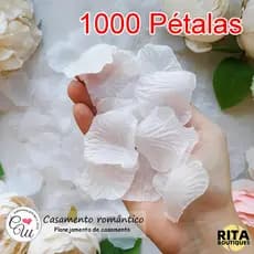 1000 Pétalas De Rosas Flores Artificiais Branco Para Decoração Casamento Kit Romantico