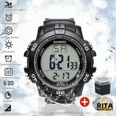 Relógio Digital 50m à Prova D'agua Masculino Original Esportivo Presente Cronômetro Da Moda