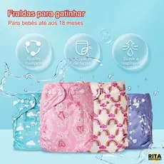 Fralda Ecológica Ajustável Reutilizável Bebê Impermeável E Conforto Lavável Para Crianças