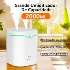 Umidificador De Ar Difusor Aromatizador Humidificador Climatizador De Ambientes 2000ML