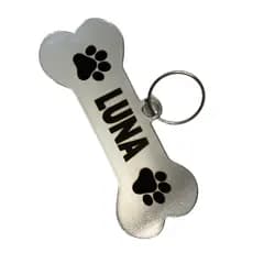 Placa  Identificação Pet Cães e Gatos Gravado Nome Telefone a Laser