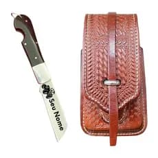 Bainha Capa De Celular E Canivete Inox Personalizado