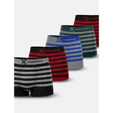 Kit com 5 ou 10 Cueca Boxer Listradas Microfibra Ultra Confortável Masculina Adulto Diversas Cores