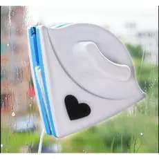 Limpador de Vidro Magnético Dupla Face com Corda de Segurança - Vermelho com Branco