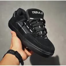 Tênis Refletivo Tesla All Black Skate