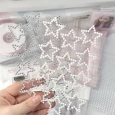 Adesivo De Estrelas De Cristal Pérola DIY Decorativo Material De Embalagem De Presente De Scrapbook