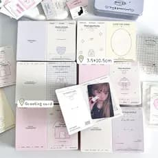 6 Pçs/set INS Pudim Mini Cartão Dobrável Fotográfico Material De Embalagem De Presente
