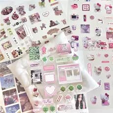 10 Folhas De Adesivo A Laser Kitty Chiikawa Rilakkuma Sylvanian Adesivos De PVC DIY Scrapbook Decoração De Presente