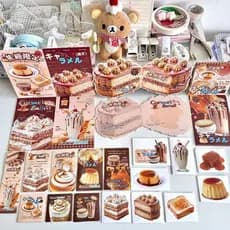 20 Unidades/Conjunto Adesivo De Vedação De Pudim De Caramelo De Cartão De Felicitações Material De Embalagem Decoração D
