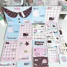 15 Pçs/Set Bonito Pijamas Vedação Adesivo Conjunto De Cartão De Felicitações Material De Embalagem Decoração DIY