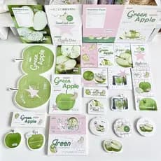 25 Unidades/Conjunto Adesivo De Vedação De Maçã Verde De Cartão De Felicitações Material De Embalagem Decoração DIY